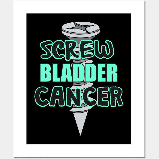 Screw Bladder Cancer Awareness Ribbon Wall Art by TheOptimizedCreative